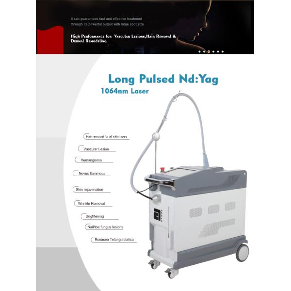 Hair Removal Long Pulsed Nd Yag Laser Stationary Style With Ce Approved