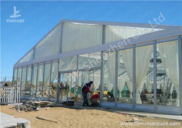Clear Top / Wall PVC Fabric Cover Outdoor Luxury Wedding Tents With White Linings