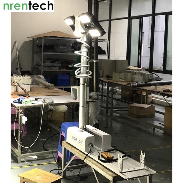 2.8m roof mount pneumatic telescopic mast move light tower-4x120W LED-vehicle mounted light tower