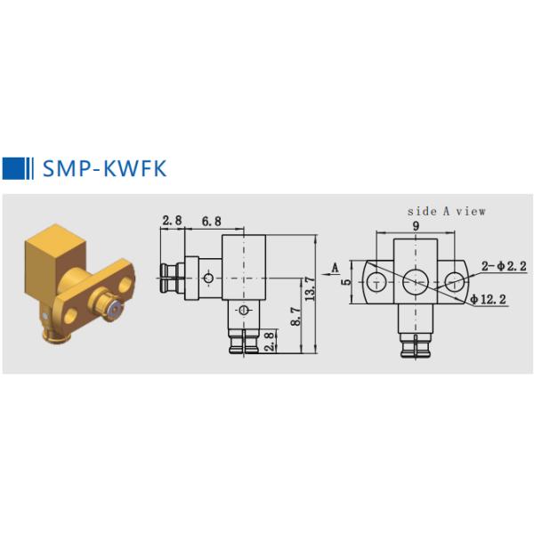 латунный разъем адаптера РФ 50 Ом прямой разъем SMP для женской длины 11,8 мм