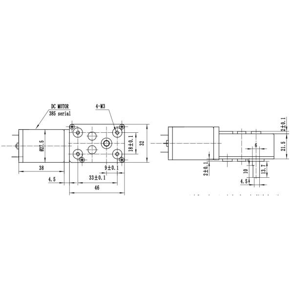 395DC-mini worm gearbox DC-мотор с worm gearbox для роботов и игрушек