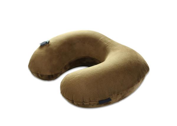Wear Resistance Inflatable Neck Support Pillow Polyester / Cotton Mateiral