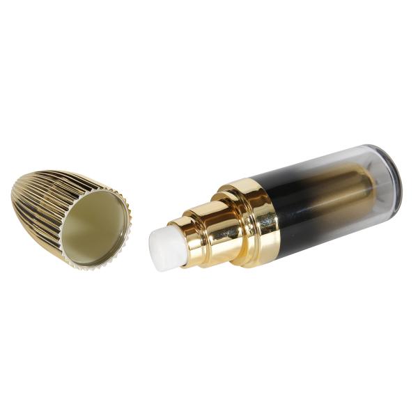 Tipo de bomba Con anillo de aluminio Oro negro Acrílico Crema cosmética Envasado Jar 30ml Botella de spray Envasado de lujo para el cuidado de la piel