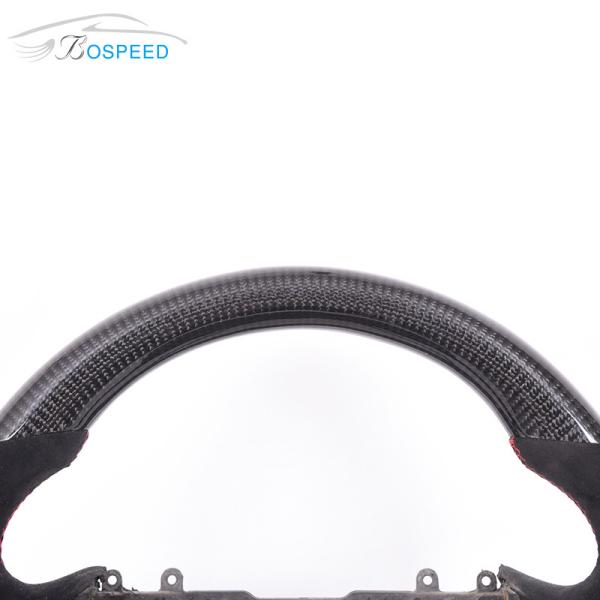 ODM Black RGB Honda Carbon Fiber Steering Wheel Leather Sports New