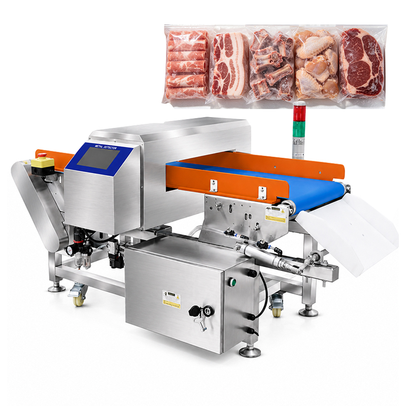 High Sensitivity Metal Detection Machine With Conveyor For Meat Beef Frozen Food Factory Inspection Equipment