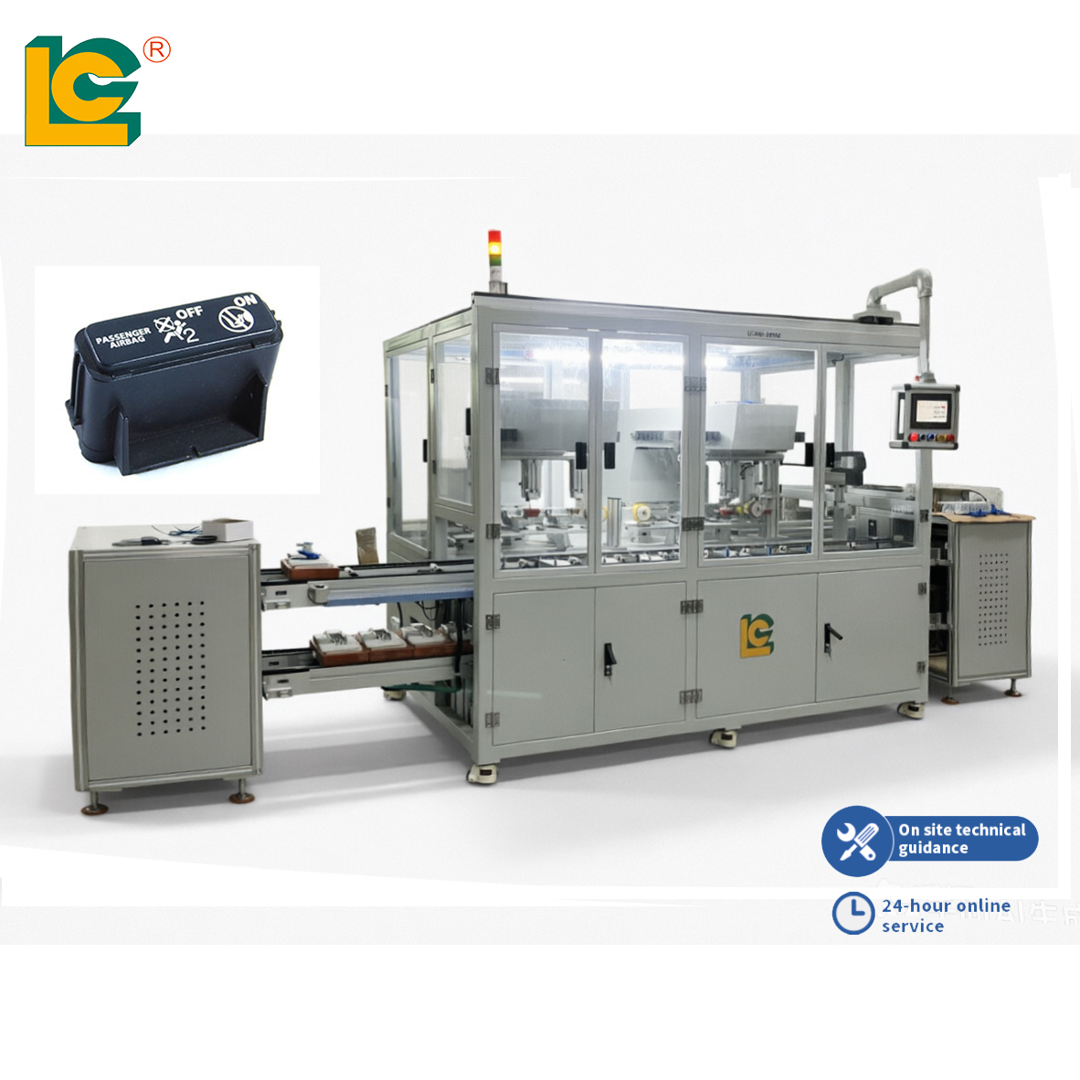 LC-PM6-150TAC 6-Color Closed Ink Cup Pad Printing Machine with Automatic Conveyor  High-Speed Industrial Printing Equipment