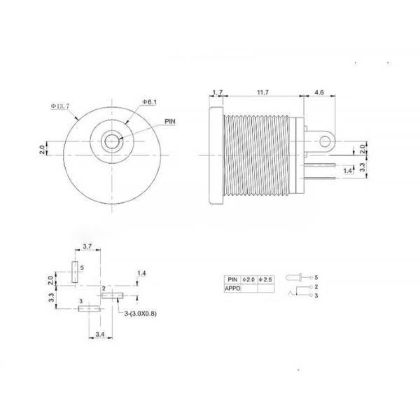 24v DC5525 Cable de conexión de cableado tornillo DC5521 conector de enchufe adaptador conector femenino 500V 5521 Cable AC