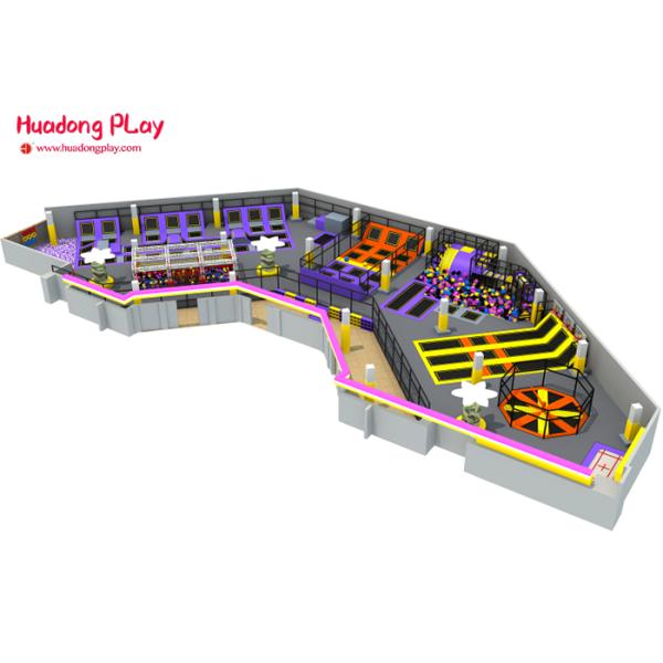 New Bounce Trampoline Park Equipment , Durable Toddler Trampoline 1900 ㎡