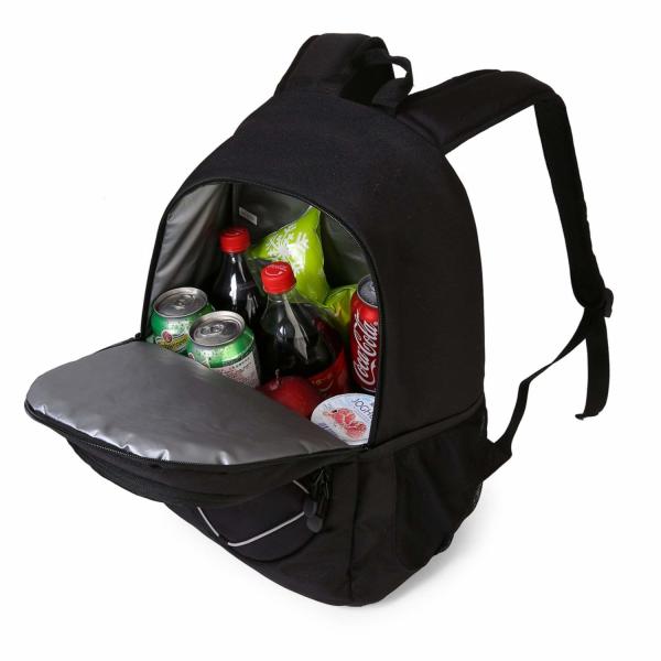 Day Trips Water / Wine Cooler Backpack , Camping Cooler Backpack Black 28 Cans