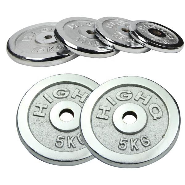 Silver Chrome Fitness Weight Plates 1kgs To 20kgs Cast Iron Dumbbell Plate