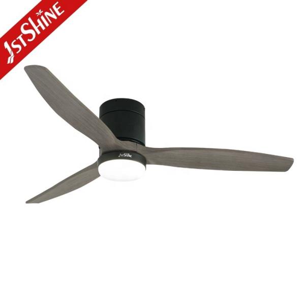 52 polegadas de lâmina de madeira LED iluminação ventilador de teto com controle remoto estilo interruptor