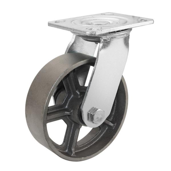 Industrial 50mm Thickness Heavy Duty All Iron Steel Swivel Caster Wheel 4 5 6 8inch