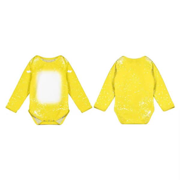 Multicolored Baby Sublimation Romper Blanks Tie Dye With Long Sleeves