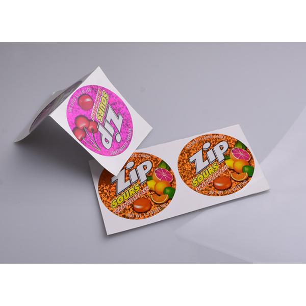 Personalized printing permanent adhesive hologram vinyl candy box packaging sticky labels
