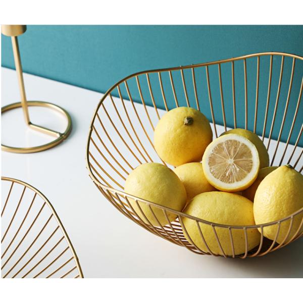 Wear Resistant Metal Wire Fruit Basket , Irregular Modern Stainless Steel Fruit Bowl