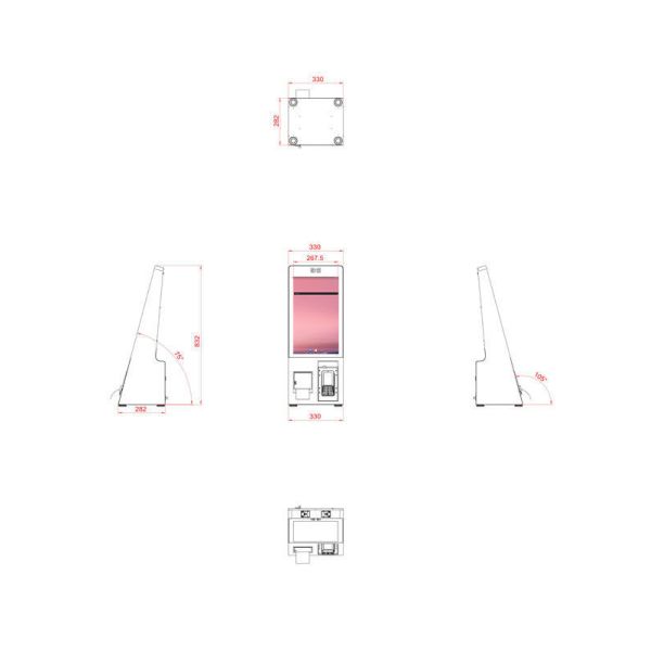 21.5 inch Android Advanced KFC Self Ordering Kiosk with Touchscreen for Retail and Hospitality