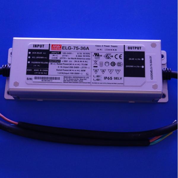 Течение константы напряжения тока ELG-75-36A IP65 48~75W постоянн привело светлого водителя MEANWELL