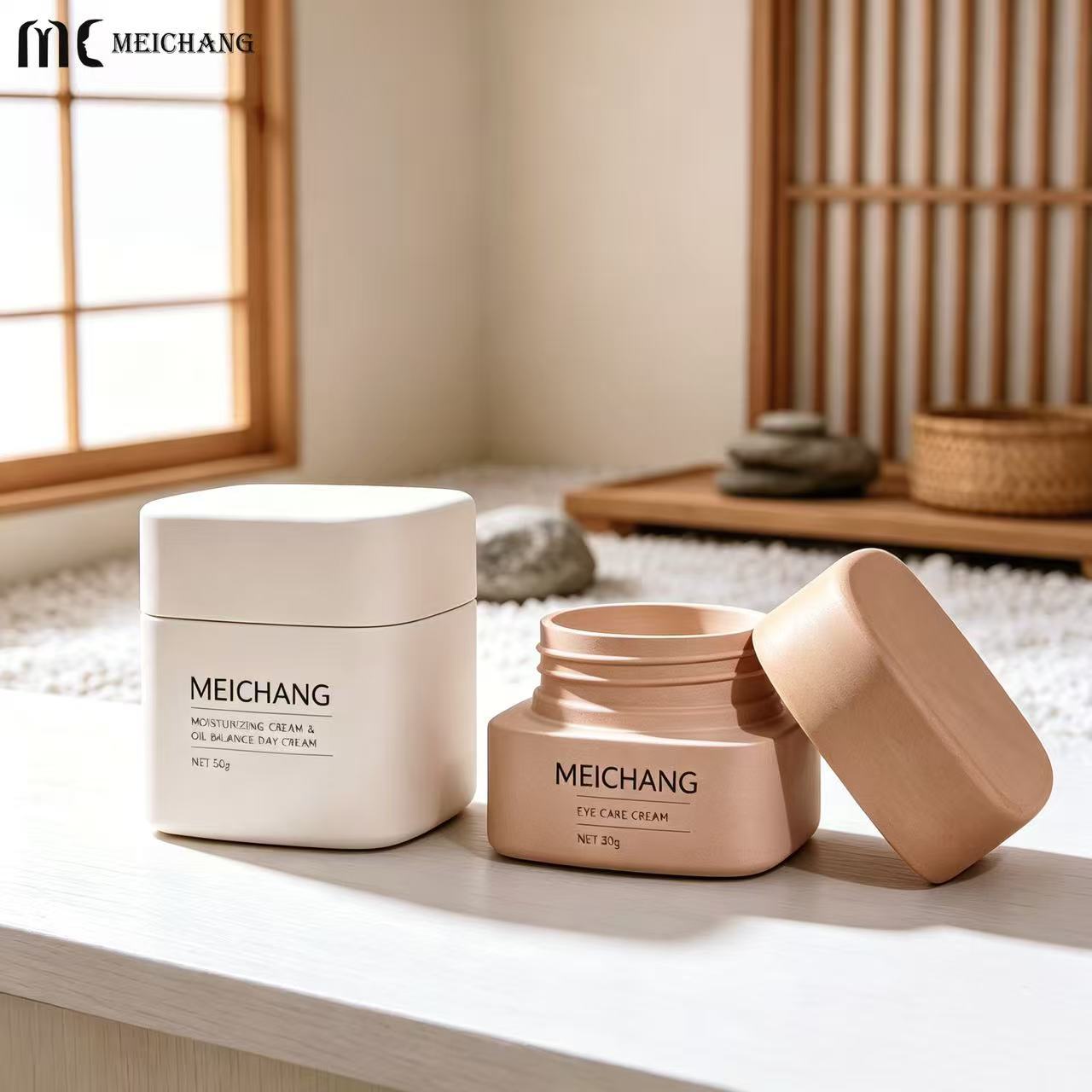 30g 50g Square PET Cream Jar with Wide Mouth(MC-P-567)