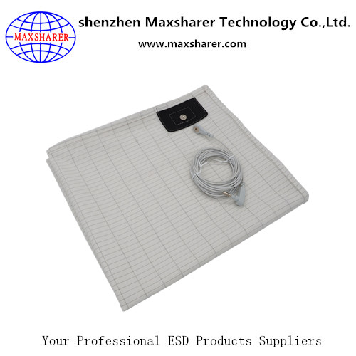 Maxsharer Organic Cotton Grounding Flat Sheet Twin Size Bedding 5% Silver Fiber with Earthing Grounding Cord Safety Product
