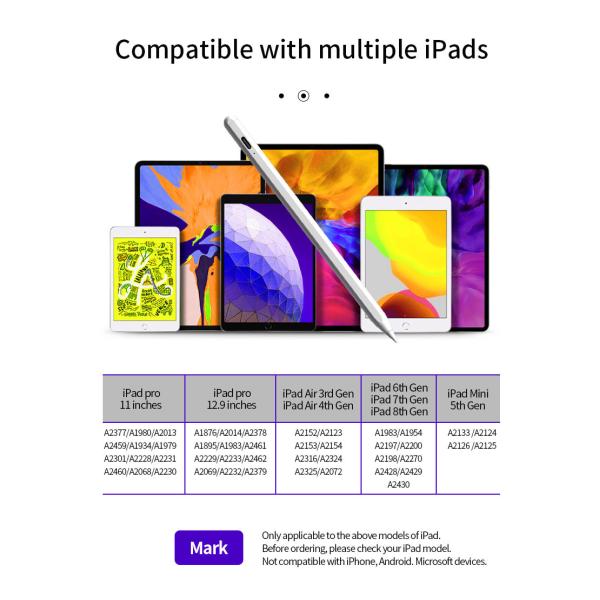 Карандаш грифеля 2-ого поколения Ipad активный совместимый с 2018-2023