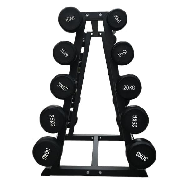 Body Building Fixed Rubber Coated Head Curl Weightlifting Straight Barbell Customized