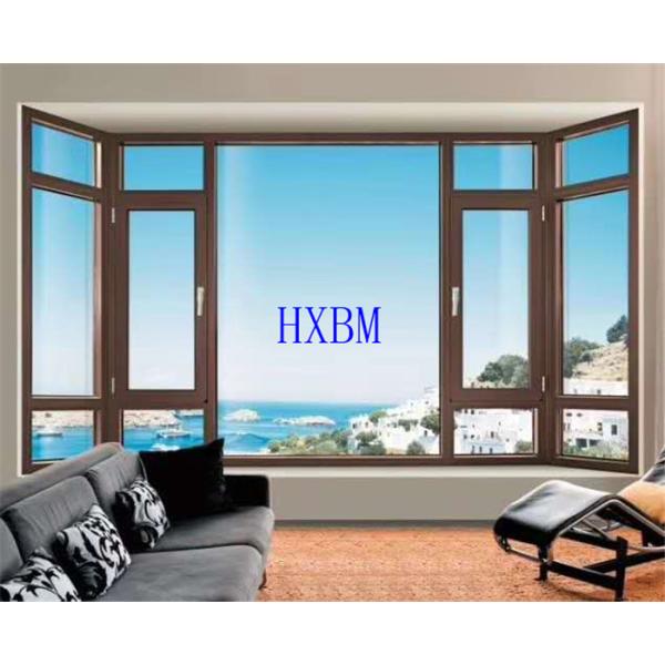 Residential Anodized color 5mm 12A double Glasses Aluminium Frame casement Windows