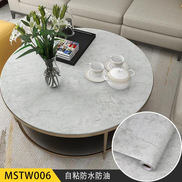Marble Self Adhesive Decorative Vinyl Film Waterproof Removable Wallpaper
