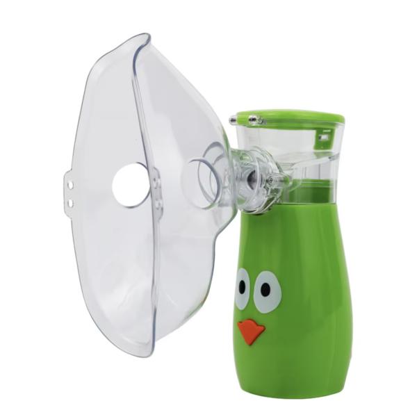 Nebulizador portátil de malla para niños ligero, blanco, azul, verde, para tratamiento respiratorio