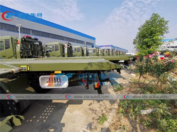 Forças armadas 8 Ton Dongfeng Kingrun Flatbed Wrecker Tow Truck