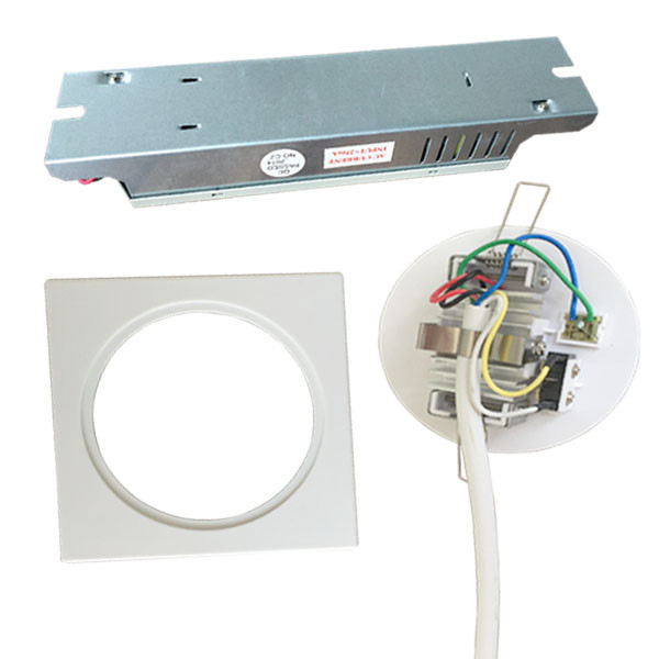 1W SMD White LED 220V Recessed Emergency Light Commercial Buildings IP20