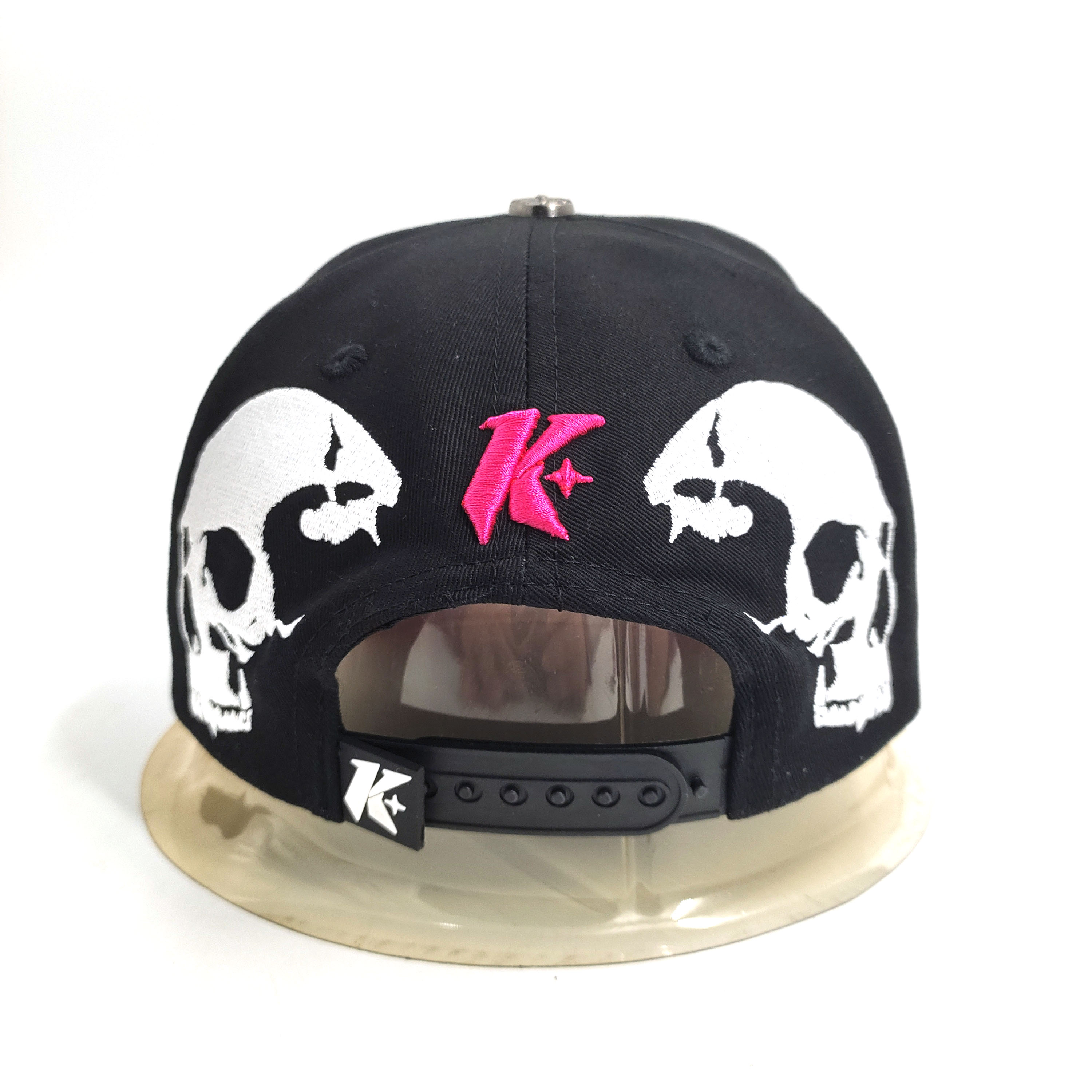 Streetwear Baseball Hats Customize 3D Embroidery Logos Hot Pink Suede Brim High Crown Cotton Full Black Satin Lined