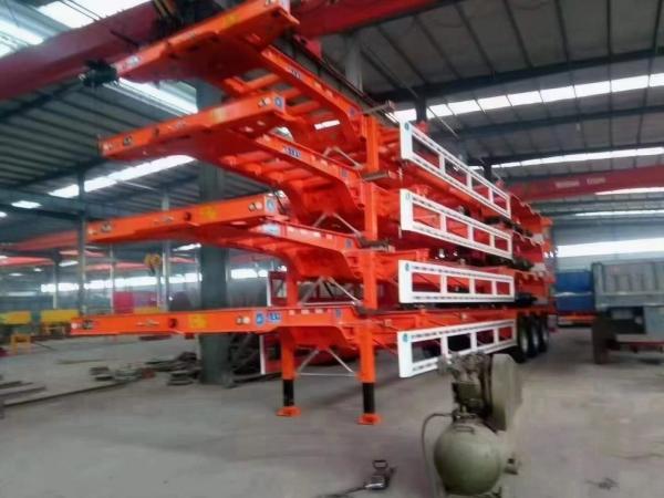 12.00R20 Tire Skeleton Container Semi Trailer With WABCO Or Haldex Brake System And 4/12 Twist Locks