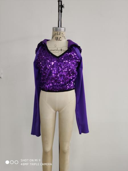 Pr24 Dance Practice Clothes Purple Color Professional Specialized