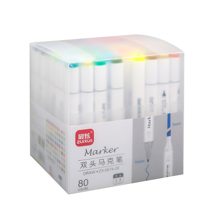 80 Colors Double-headed Oily Rich Color Best Art Markers Bullet Tip Permanent Colour Marker Pack