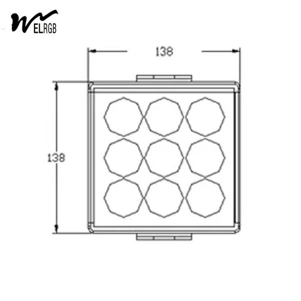 Luz de trabajo exterior de proyección remota Iluminación de lavado de paredes exterior