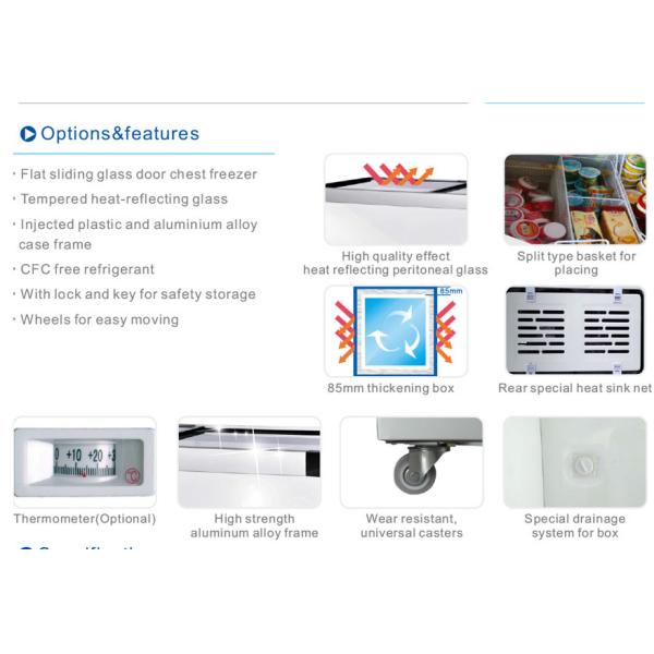 CFC двери литра 2 термостата 378 замораживателя комода CE SASO глубокий свободный