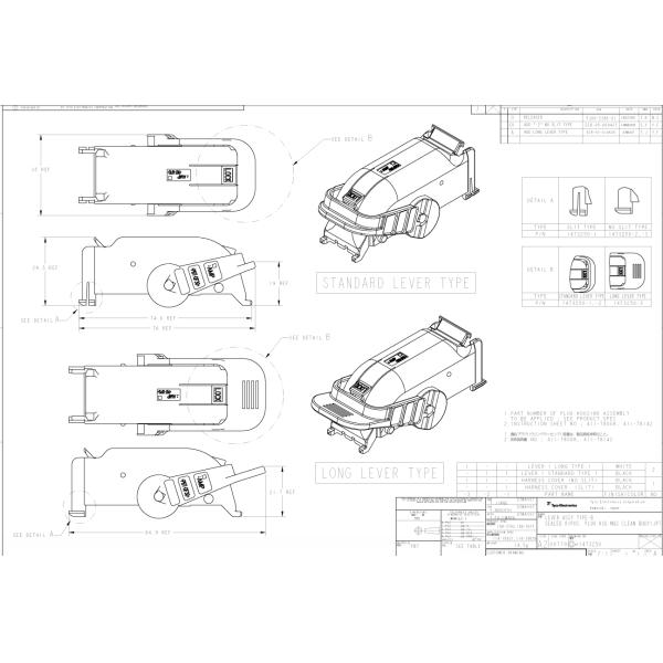 TE Connectivity AMP Connector  40P Right MQS Cover Assembly  Housing 1719057-1,1719057-2