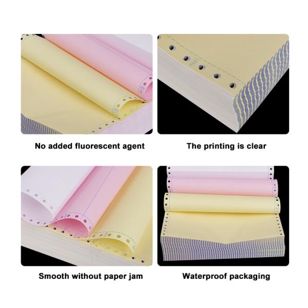 75mmx60mm 52 CFB White 3 Ply Printing Carbonless Paper