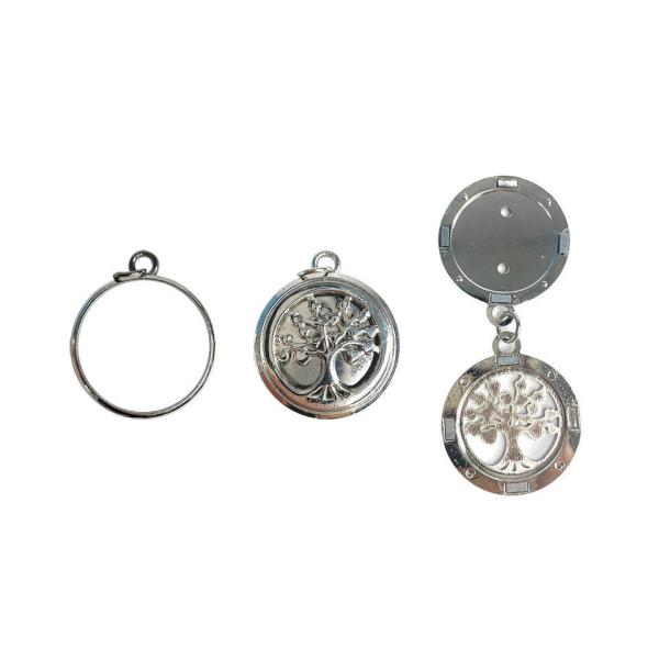 Collier en blanc de sublimation Aromathérapie personnalisée Diffuseur d'huile essentielle Collier de sublimation à pendentif creux
