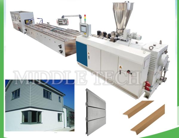 Wall Cladding Board UPVC Extrusion Machine , 300mm Board Profile Extrusion Line