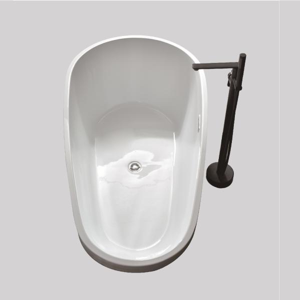 Deep Soaking Oval Acrylic Free Standing Bathtubs Solid Glossy Freestanding Jetted Whirlpool Tub