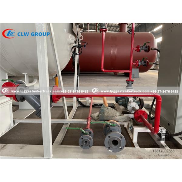 5000 Liters 2.5 Tons LPG Skid Station With Cylinder Filling Scales