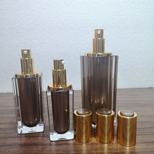 Garrafas plásticas quadradas da loção da bomba 15ml da loção