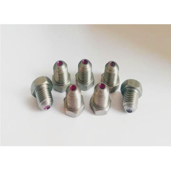 Stainless Steel Paper Machine Parts High Water Pressure Lined Ruby Needle Nozzle