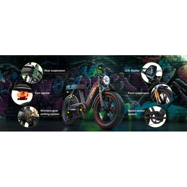 2026 New R7 48V15A Lithium 750W 7-Speed Electric City Brushless Rear Hub Motor Long Range Electronic Sensor Ebike 25kmh EU Stock