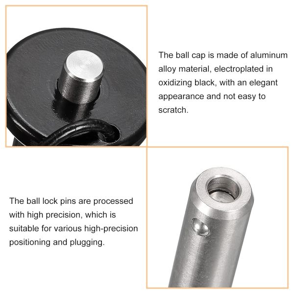 304 Stainless Steel Ball Locking Pin with Button Handle for Quick Release and Secure Fastening