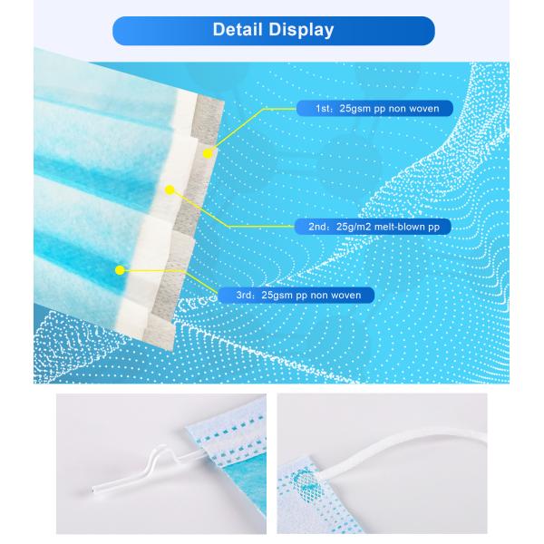 Ear Wearing Nonwoven Disposable Earloop Face Mask