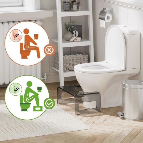 Kids And Adults 7 Height Acrylic Lucite Step Stool Custom Thick For Toilet Bathroom