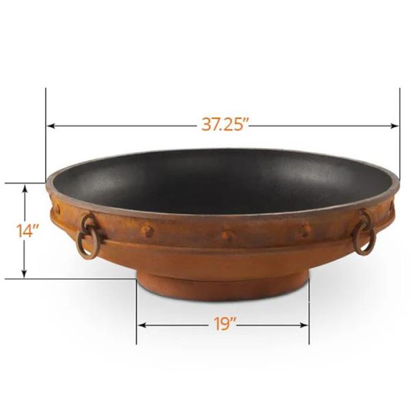 Corten Steel Garden Outdoor Firepit Modern Fireplace Heating Wood Burning