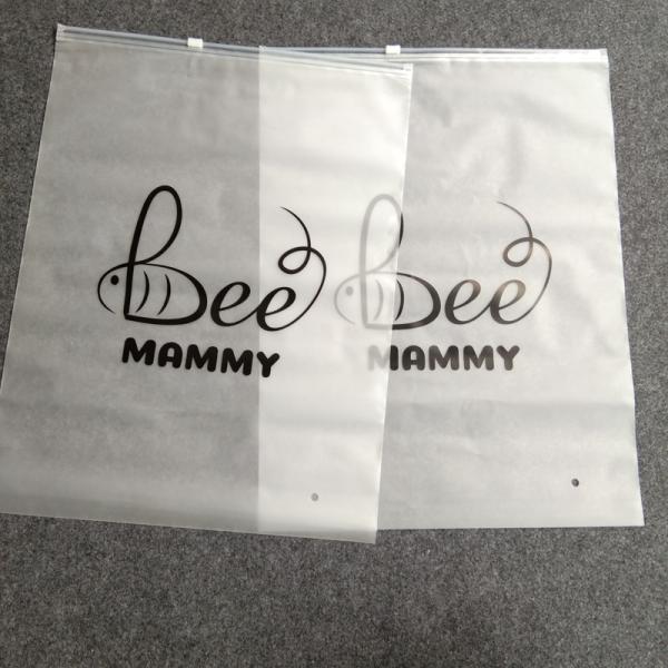 printing waterproof frosted pvc plastic bra bag,vinyl EVA PVC travel apparel package storage bag zip slider with string